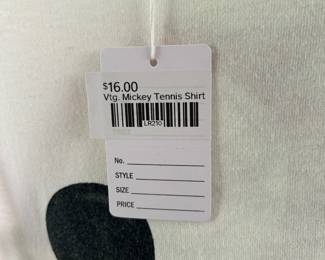 Vtg Mickey Tennis Shirt