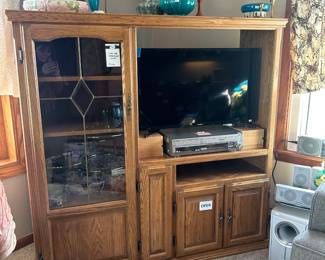 Leaded Glass Entertainment Cente