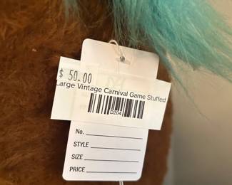 Large Vintage Carnival Game Stuffed Owl 