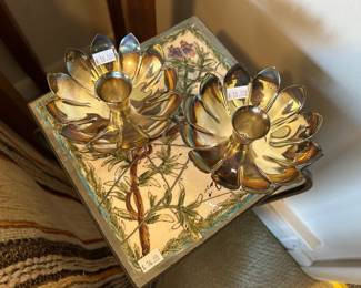 Floral Candlestick Holders 