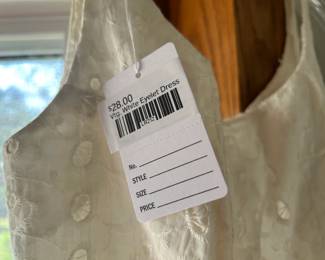 Vtg White Eyelet Dress 