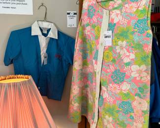 Vtg 60s Floral Shift Dress