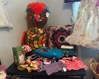 Large Vintage Carnival Game Stuffed Owl 