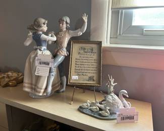Lladro "Dancing the Polka" Figurine, Lladro "Follow Me" Swan Figurine  