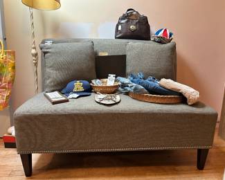 Modern Style Grey Loveseat