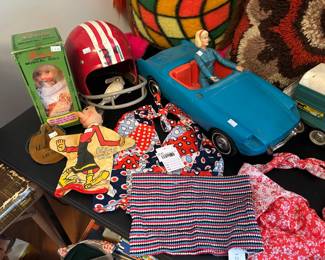 Vtg Red & Blue Halter Top