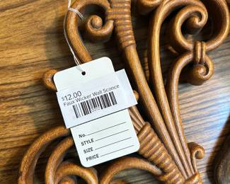 Faux Wicker Wall Sconce 