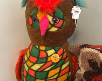 Large Vintage Carnival Game Stuffed Owl 