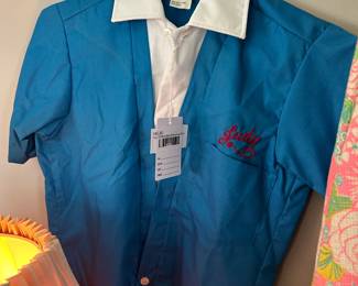 Vtg Embroidered Bowling Shirt 