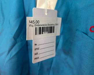 Vtg Embroidered Bowling Shirt 