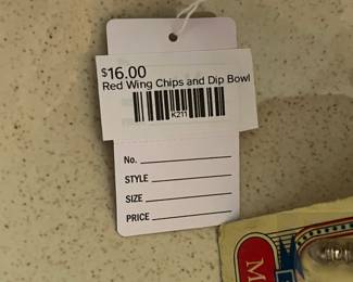 Red Wing Chips and Dip Bowl 