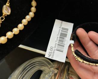 Sterling Gold Tone Tennis Bracelet 