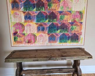 Genell Miller Painting and Antique Sofa Table