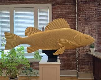 Fish Trade Sign on metal base (very large)