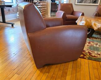Dakota Jackson Leather chairs 1980's (Five)