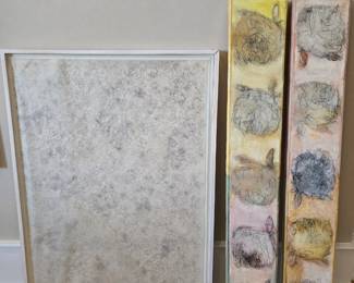 Genell Miller drawing and Acrylic on canvas paintings