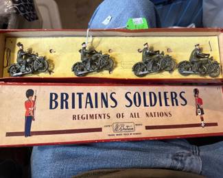 Very Rare..British soldiers on motorbikes.