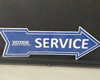 Dodge Arrow Sign 70in x 21in
