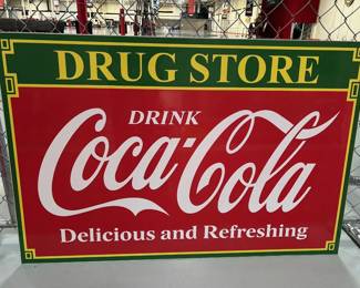 Coca Cola Drug Store Sign 30in x 46in