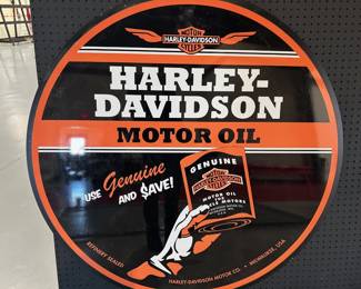 Harley Davidson Motor Oil Sign 47in