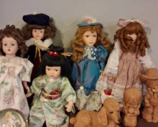 vintage porcelain bisque dolls