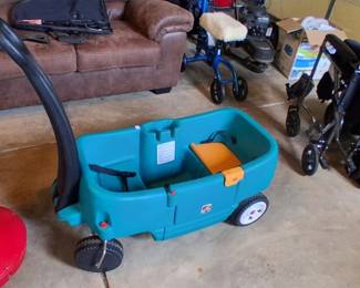 Step2 Wagon for Two Plus, a durable plastic kids' ride-on toy designed for toddlers. 