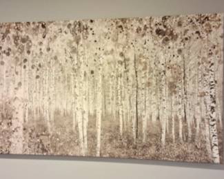 birch trees canvas print