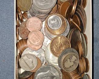 Misc old coins wheat pennies 