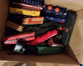  vintage model trains, including locomotives and various cars