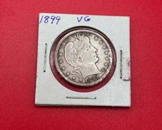 1899 Barber Silver Quarter