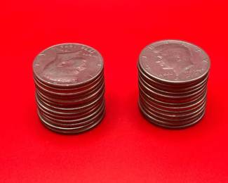 Lot Of 26 Kennedy Half Dollars