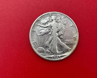 1945D Walking Liberty Silver Half Dollar