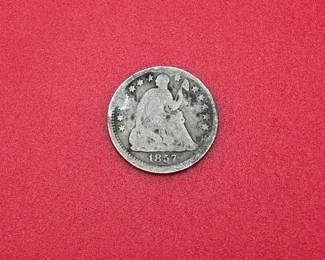 1857 Seated Liberty Half Dime