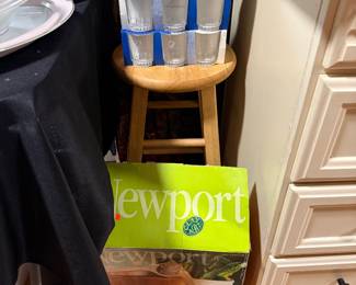 Stool, Salad Bowl set, Glassware