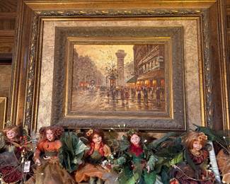 T. E. Pencke Paris Oil Painting, Fairy Dolls