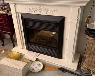 Electric Fireplace with Mantle