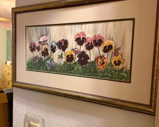 1986 Carmel Foret Pansy Florel Landscape 