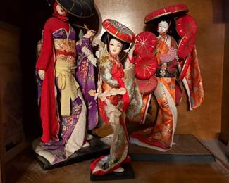Vintage Japanese Geisha Dolls