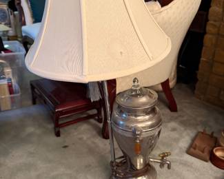 Silver plate Coffee Percolator Lamp