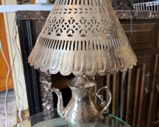 Metal Teapot Lamp
