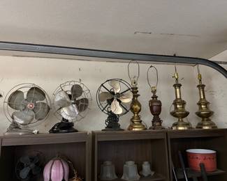 Antique fans, Lamps
