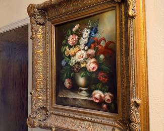 Flowers in Vase Oil Painting