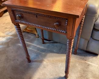 Spool Turned Legged Side Table