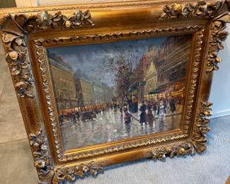 T.E. Pencke Paris Oil Painting 