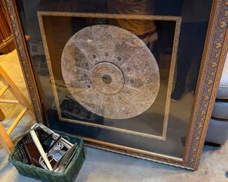 Large Chinese carved stone with Zodiac Animals