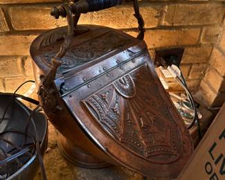 Vintage Copper Coal Scuttle