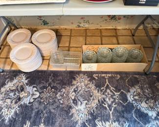 Plates and crystal dishes