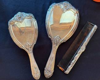 Silver Plated Vanity Set