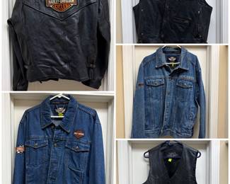 Leather Harley Davidson jacket, denim Harley Davidson jackets, leather motorcycle vests 