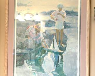 Signed and framed artwork by American artist Don Hatfield. 